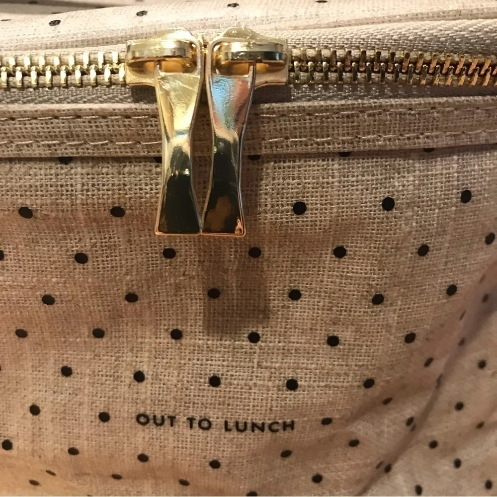 Kate Spade Out To Lunch Tote Cream Black Polka Dot